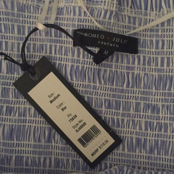 Romeo and Juliet off the shoulder top NWT - Picture 3 of 4